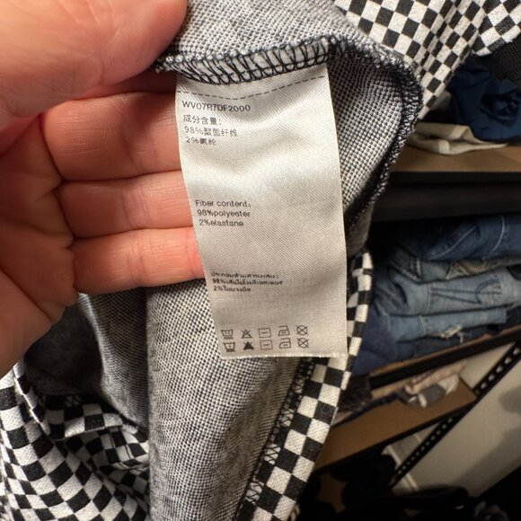 Urban Revivo Checker Mini Dress | Size L | Stretch Knit | Snap-Front - Picture 3 of 8